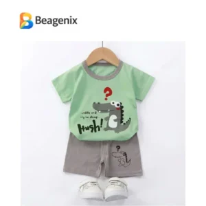 beagenix 2pcs children’s summer clothing set t shirt & shorts (ages 4–6) 1