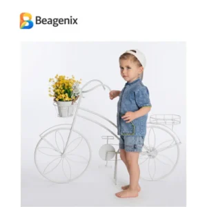 beagenix kids denim family outfit set (6m–12y) summer spring matching clothes 2